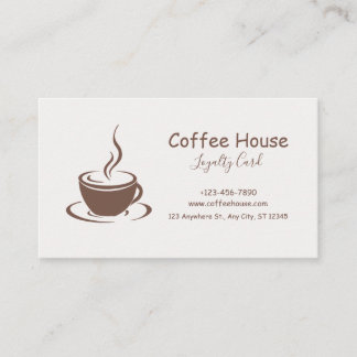 Simple Minimalist Modern Coffee Shop Loyalty Card