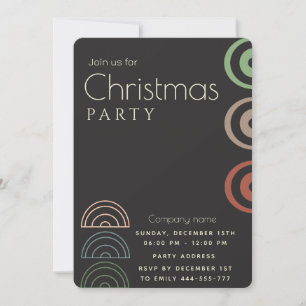 Simple minimalist modern corporate Christmas  Invitation