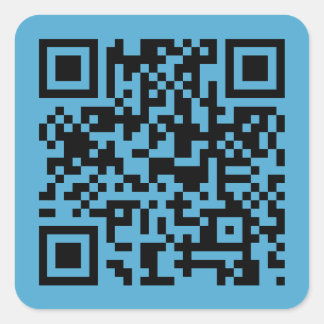 Simple Minimalist Modern Customise QR Code Square Sticker