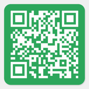 Simple Minimalist Modern Customise QR Code Square Sticker