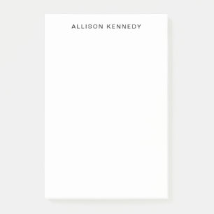 Simple Minimalist Modern Elegant Basic Black Grey Post-it Notes