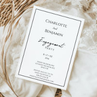 Simple Minimalist Modern Engagement Party