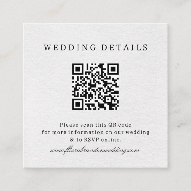 Simple Minimalist Modern Eucalyptus Olive Wedding  Enclosure Card (Front)
