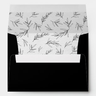 Simple Minimalist Modern Eucalyptus Olive Wedding  Envelope