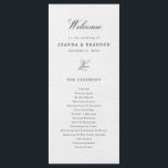 Simple Minimalist Modern Eucalyptus Olive Wedding Program<br><div class="desc">Simple Minimalist Black and White Modern Wedding program with eucalyptus leaves and olives. Please find more matching designs and variations from my "blissweddingpaperie" store. And feel free to contact me for further customisation or matching items.</div>