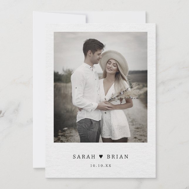 Simple Minimalist Modern Eucalyptus Olive Wedding Save The Date (Front)