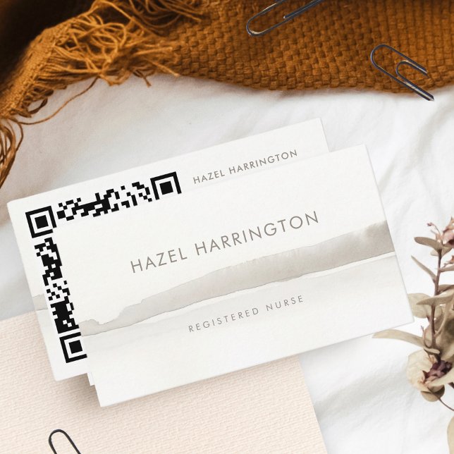 Simple Minimalist Modern Neutral Business Card (Creator Uploaded)