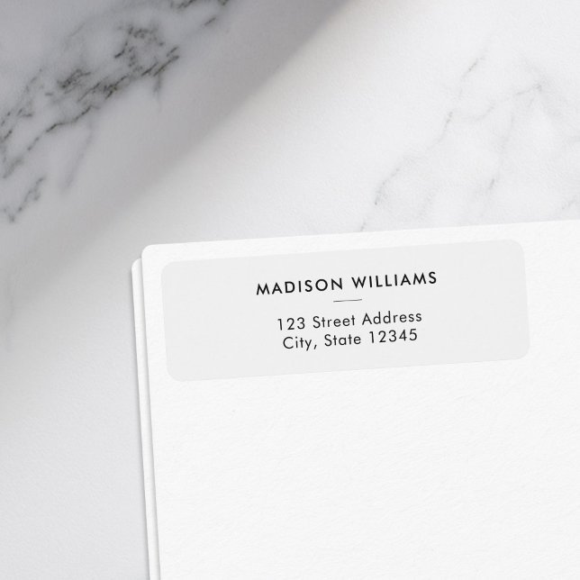 Simple Minimalist Modern Return Address Label (Creator Uploaded)
