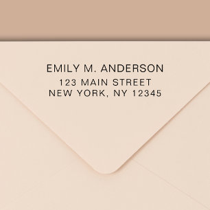 Simple Minimalist Modern Return Address Self-inking Stamp