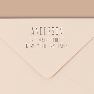 Simple Minimalist Modern Return Address Self-inking Stamp
