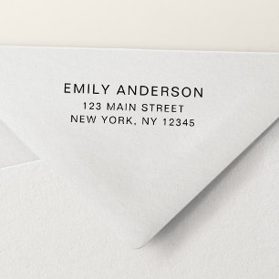 Simple Minimalist Modern Return Address Self-inking Stamp
