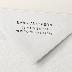 Simple Minimalist Modern Return Address Self-inking Stamp