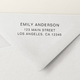Simple Minimalist Modern Return Address Self-inking Stamp