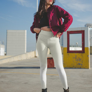 Simple Minimalist Modern Style Gold White Classic  Leggings