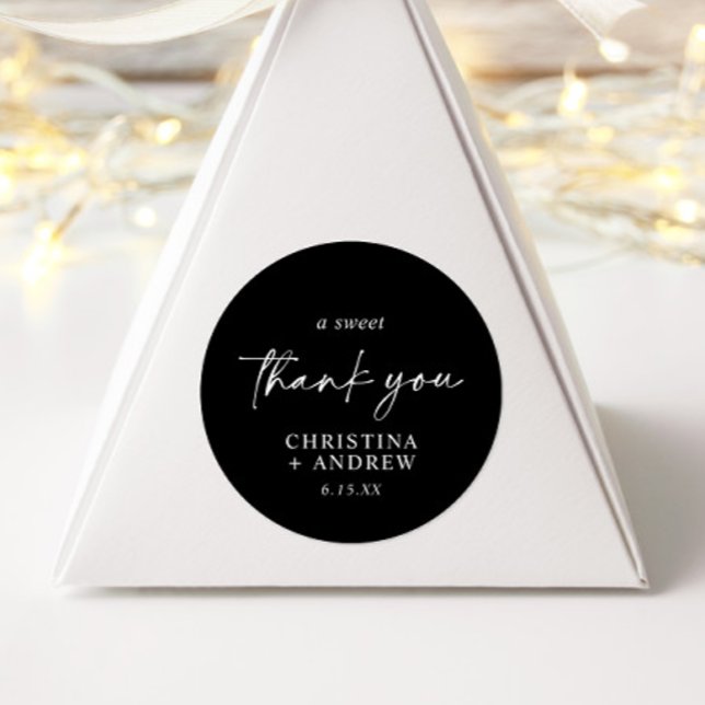 Simple Minimalist & Modern | Wedding  Classic Round Sticker (Creator Uploaded)