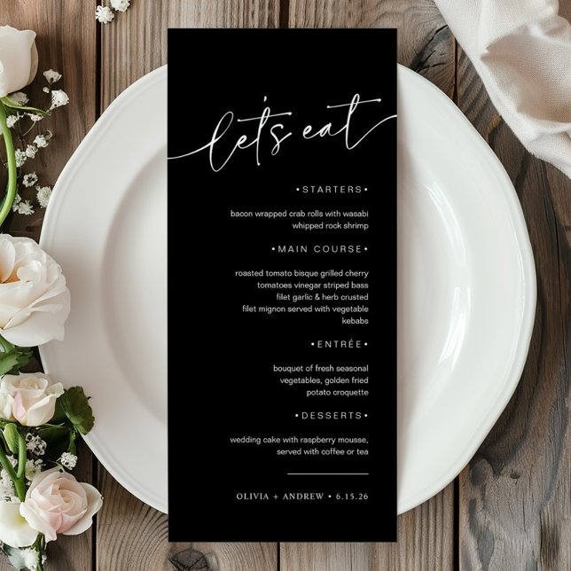 Simple Minimalist & Modern | Wedding Menu (Creator Uploaded)
