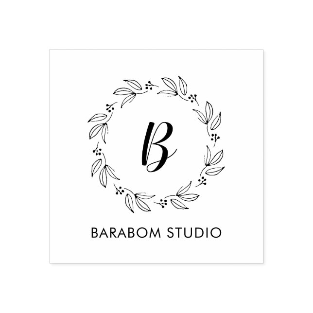 Simple Minimalist Monogram / Logo Business Stamps (Imprint)