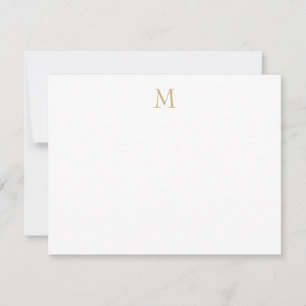 Simple Minimalist Monogram Note Card
