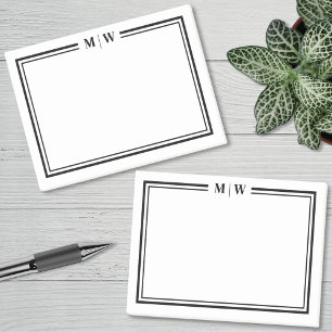 Simple Minimalist Monogram Post-it Notes