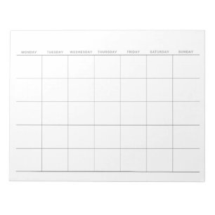 Simple Minimalist Monthly Planner Notepad