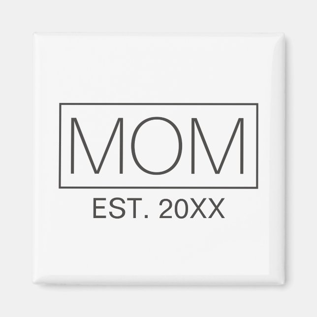 Simple Minimalist Mum Typography | Magnet (Front)