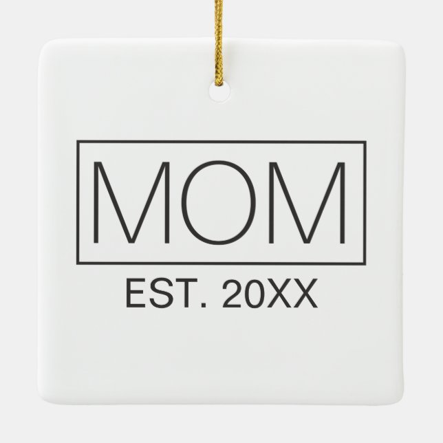 Simple Minimalist Mum Typography | Ornament (Back)
