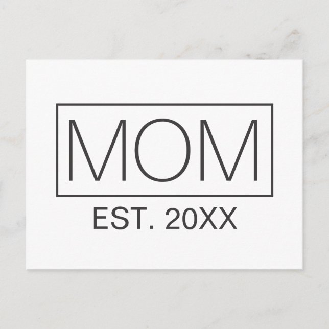 Simple Minimalist Mum Typography | Postcard (Front)