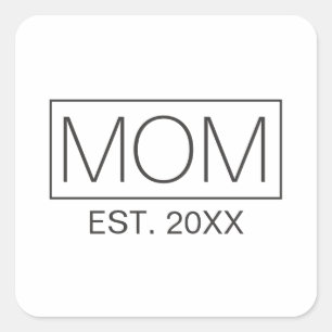 Simple Minimalist Mum Typography   Sticker