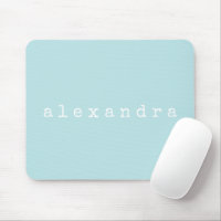 Simple Minimalist Name Design Aqua Pastel Custom