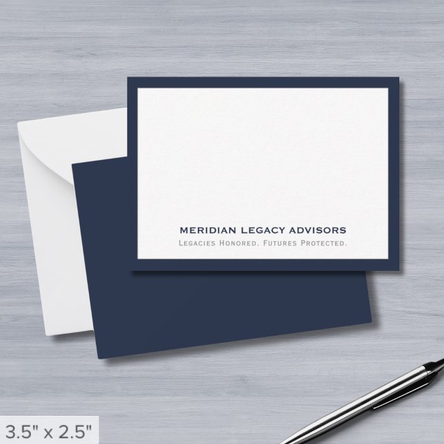 Simple Minimalist Navy Blue Card (Creator Uploaded)