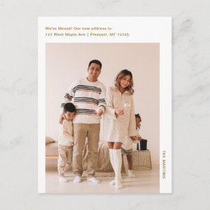 Simple Minimalist New Home Photo Address Change Postcard