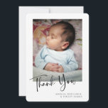 Simple Minimalist Newborn Baby Photo  Thank You Card<br><div class="desc">Simple Minimalist Newborn Baby Photo Thank You Card</div>