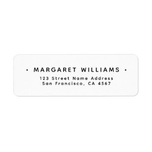 Simple Minimalist Office Return Address Label