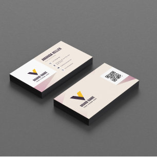 Simple Minimalist Peach Business Card