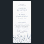 Simple Minimalist Periwinkle Wildflower Wedding Program<br><div class="desc">Simple Minimalist Elegant Dusty Blue Periwinkle Modern Wedding program with wildflowers. Please find more matching designs and variations from my store. And feel free to contact me for further customisation or matching items.</div>