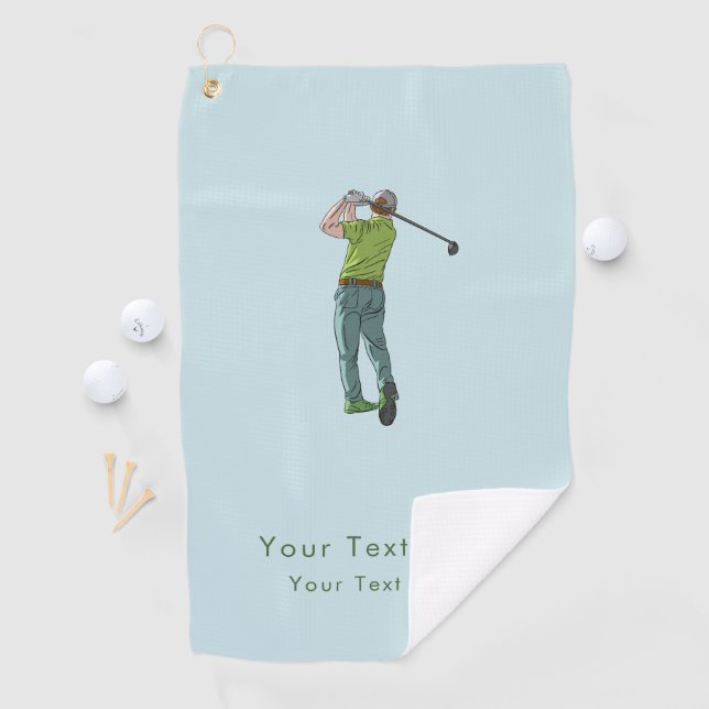 Simple Minimalist | Personalised Gift Golf Towel (InSitu)