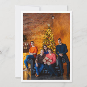 Simple Minimalist Photo Calligraphy Holiday Card