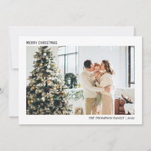 Simple Minimalist Photo Christmas  Holiday Card