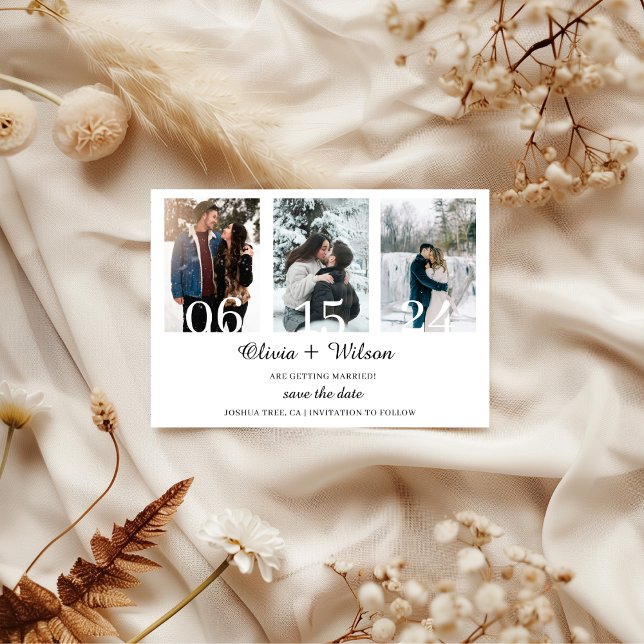 Simple Minimalist Photo Collage  Save The Date (Creator Uploaded)