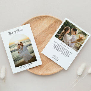 Simple Minimalist Photo  Thank You Card