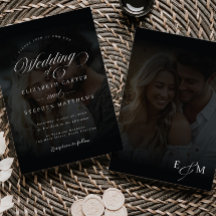 Simple Minimalist Photo Wedding Invitation