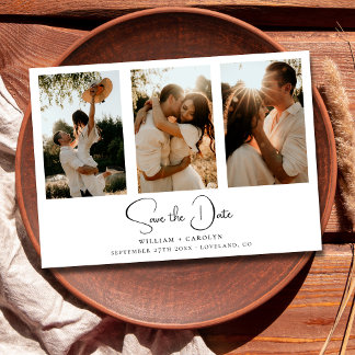Simple Minimalist Photo Wedding Save The Date