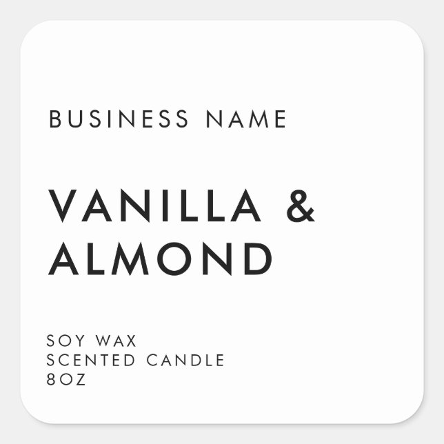 Simple Minimalist Product Label (Front)