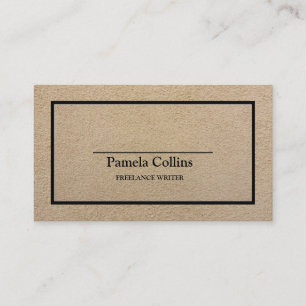 Simple Minimalist Professional Elegant Kraft Business Card
