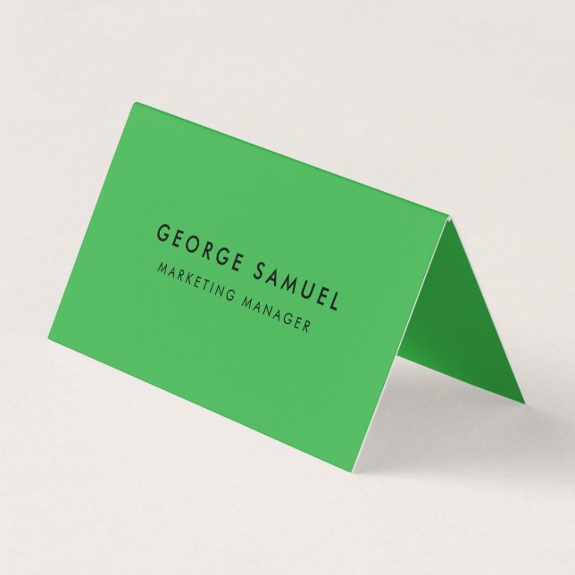 Simple Minimalist Professional Folder Custom Business Card (Front)