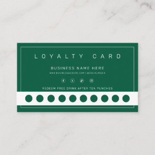 Simple Minimalist Punch Style Reward Program Loyal Loyalty Card