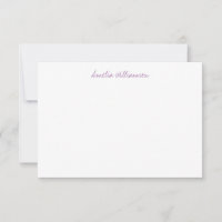 Simple Minimalist Purple Handwritten Calligraphy