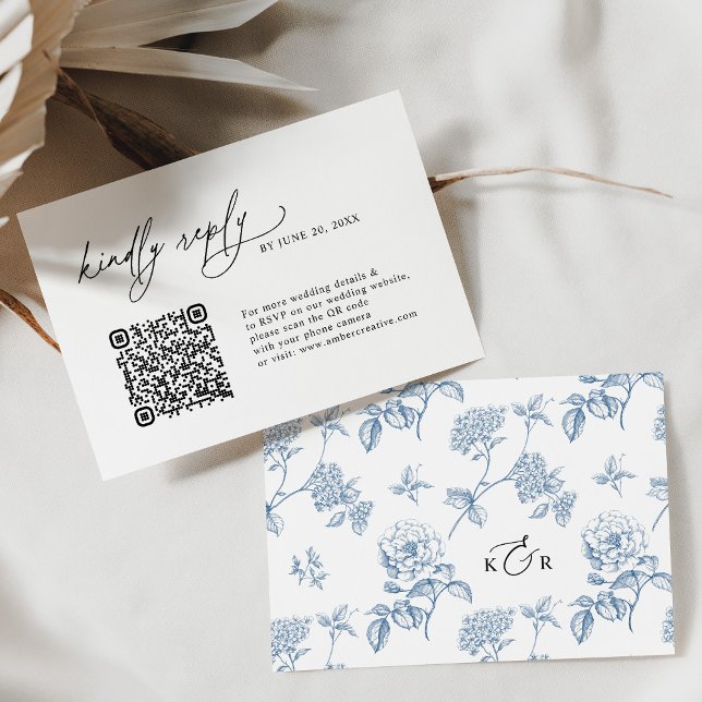 Simple Minimalist QR code Wedding RSVP Cards (Creator Uploaded)