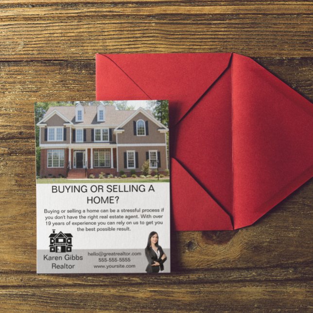Simple Minimalist Real Estate Property Selling Postcard (real estate realtor marketing postcard)