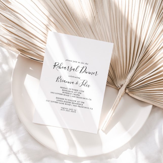 Simple Minimalist Rehearsal Dinner Invitation (Creator Uploaded)
